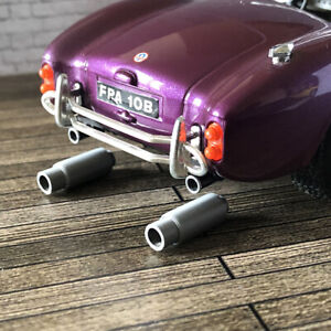 2 x Miniature Tuning Exhausts / Mufflers for 1:24 Diorama Garage Car Model