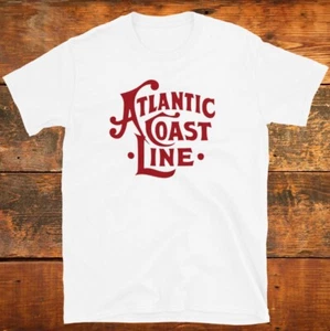 T-SHIRT ATLANTIC COAST LINE VINTAGE RAILROAD CAROLINA NORD GEORGIA FLORIDA USA - Foto 1 di 4