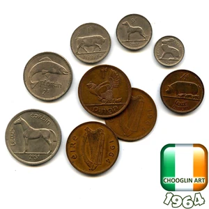 Collection of IRISH 1964 coins, 61 Years Old! - Picture 1 of 2