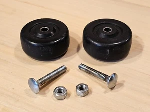 Nordic Track  Pro Ski Machine Genuine Parts Rear Transport Roller Wheels & Bolts - Picture 1 of 7