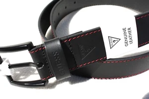 GUESS Black Genuine Leather Belt New with Tags $49.50 - Picture 1 of 4