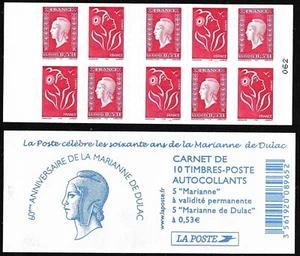 2005 Francia Sellos Autoadhesivos No 1513 - 60 años de Marianne de Dulac - Imagen 1 de 3