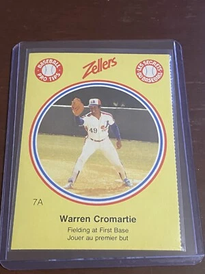 Warren Cromartie Zellers Baseball Pro Tips 7A - Image 1 of 2