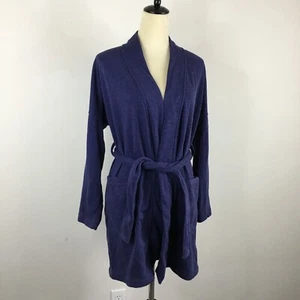 UGG Womens sz Small Blue Fleece Lined Belted Long Sleeve Robe - Picture 1 of 11