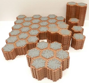 Heroscape Gioco da Tavolo Terra Piastrella Esagonale Marrone/Grigio ROCCIA (190 Esagoni / 43 Pezzi) - Foto 1 di 4
