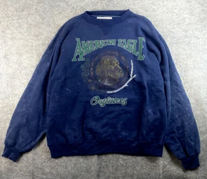 American Eagle Outfitters Galt Sand Sweatshirt Men's Large Blue Graphic Sweater - Picture 1 of 9