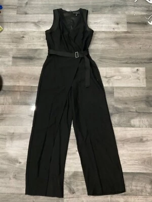 Women Black WideLeg Pant Suit Size 4 - Image 1 of 4