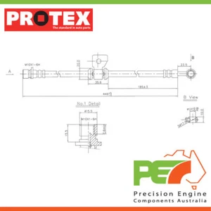 New *PROTEX* Hydraulic Hose - Rear For HONDA PRELUDE SN 2D Cpe FWD… - Picture 1 of 4