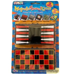 NEW - Agglo - Giochi da Tavolo Magnetici da Viaggio - Confezione da 2 Dama - Backgammon - Foto 1 di 2