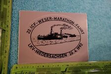 Alter Aufkleber Wassersport ICF WESER MARATHON FAHRT LKV Niedersachsen 1992
