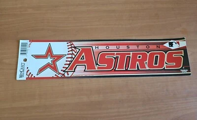 Houston Astros Bumper Sticker MLB Vinyl Decal 12" L X 3" H New  - Image 1 of 4
