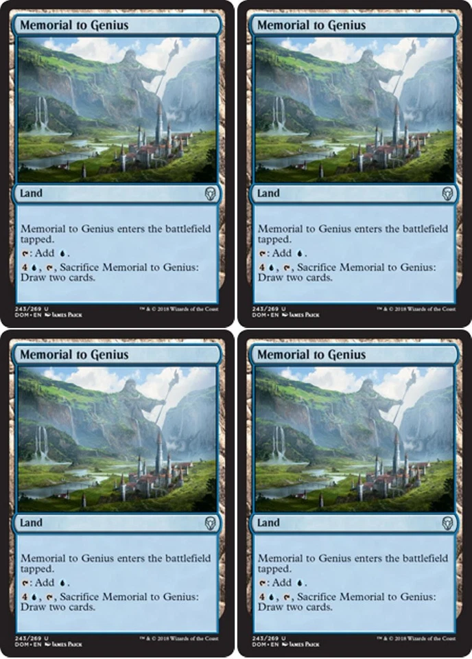 MTG - 4x MEMORIAL TO GENIUS - Dominaria (U) - Image 1 of 1