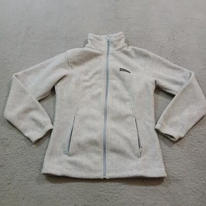 Columbia Jacket Womens Medium Gray Agave Fleece Full Zip Pocket Sweater Hiking - Picture 1 of 19