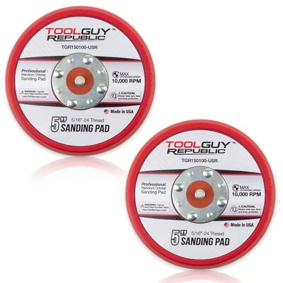 TGR 5" PSA Vinyl Low Profile Random Orbital Sanding Backup Pad USA (2 Pack) - Image 1 of 3
