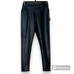 HOT KISS size large black faux leather pull on pants grease biker Halloween NWT - Picture 1 of 14