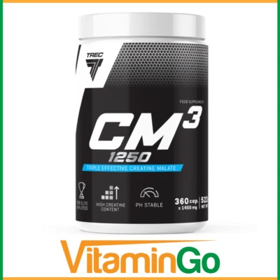 Trec Nutrition CM3 1250 - 360 caps | Creatine Malate | For BULK & STRENGTH - Image 1 of 2