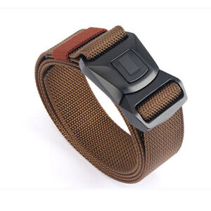Quick Button Release Buckle Military Belt Strap Tactical Rigger Waistband
