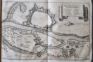 Original antique map HLOHOV, GLOGAU, 1650 + 6 orig. sheets with city description - Picture 1 of 7