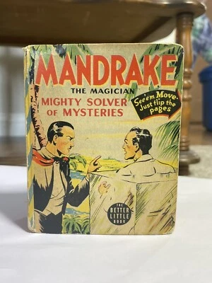 1941 Mandrake The Magician Mighty Solver Of Mysteries Big Little Books Foto 1 de 4