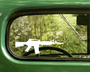 2 calcomanías de armas AR-15 pegatinas de rifle de asalto para parachoques de ventana de automóvil camión computadora portátil RV - Imagen 1 de 1