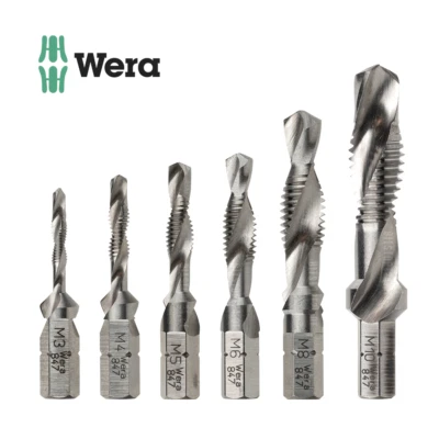 WERA 847 HSS Kombi Gewindebohrer Bit Bohrer Gewindeschneider M3 M4 M5 M6 M8 M10 - Bild 1 von 2