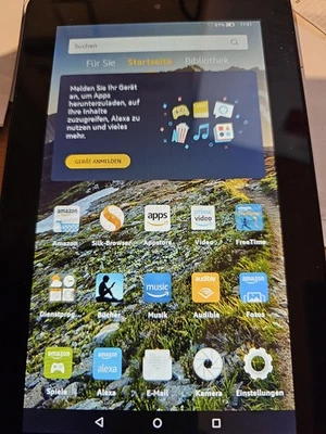 ☆Amazon Fire Tablet 5. Generation schwarz mit Schutzhülle und Speicherkarte - Bild 1 von 4