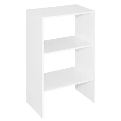 Selectivos 25 pulgadas Unidad torre blanca W apilable sistema de armario de madera de 3 estantes Foto 1 de 4