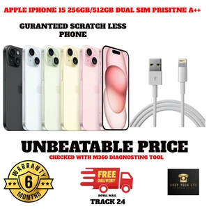 Apple iPhone 15 256GB/512GB Dual Physical SIM  iOS Smartphone- Pristine Mint A++ - Picture 1 of 13