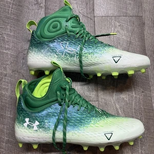 Under Armour Spotlight Lux MC 2.0 Football Cleats Size 13 Green 3025082-301 - Picture 1 of 9