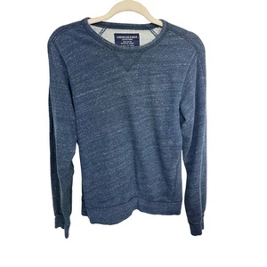 American Eagle blau melierter Pullover Sweatshirt Rundhalsausschnitt Baumwolle Herren Small " - Bild 1 von 4