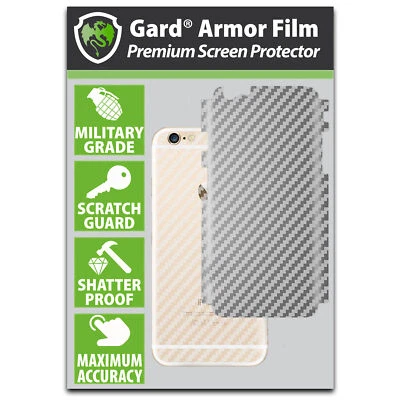 3D Full Back Carbon Fiber Vinyl Screen Protector For Apple iPhone 8 Plus - Image 1 of 4