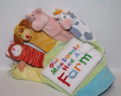 Old MacDonald Animal Fingers Glove Puppet Book Plush Soft Toy Little Scholastic - Image 1 of 4