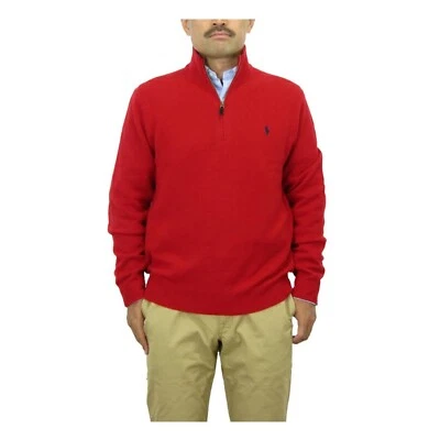 *MINOR DEFECT* Polo Ralph Lauren 1/2 Zip Wool/Cashmere Sweater - Red - Sz: L/XL - Image 1 of 4