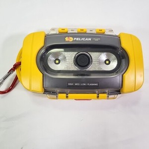 Pelican ProGear LED Light Case Yellow PL9000Y Waterproof Floating Flashlight t1