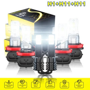 For Ford Fiesta 2014-2016 LED Headlights High Low+Fog Light 6x Bulbs H1+H11+H11 - Picture 1 of 16