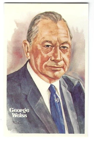 1981 Perez Steele Hall of Fame Postcard #126 George Weiss 02503/10000 Cover