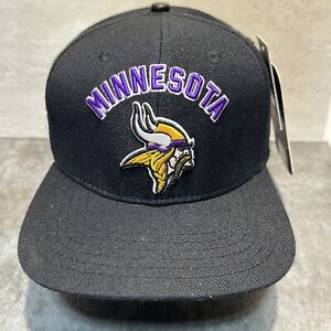Minnesota Vikings Hat Pro Standard Black Crown Pro Series Snapback NWT  H20