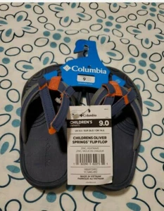 Columbia Girls Oliver Springs Flip Flop Sandals Kid Sizes 9 Orange /Gray  - Picture 1 of 5