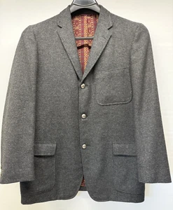 Vintage 60's GENTRY by PENNEY'S Men's (40) Charcoal Tweed Wool Sport Coat USA - Imagen 1 de 10