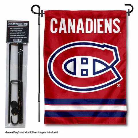 Montreal Canadiens Garden Flag and Yard Pole Stand Included Cover