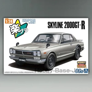 Nissan KPGC10 Skyline HT 2000GT-R 1970 (plateado) 1/24 AOSHIMA Snap Car No.1-SI - Imagen 1 de 7