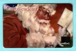 Carte-cadeau 2004 HBC (Canada) Père Noël vérifiant sa liste (0 $) 