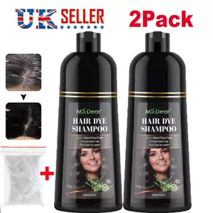 Black Hair Dye Shampoo for Men & Women, Instant Hair Color Shampoo for Gray Hair - Picture 1 of 13