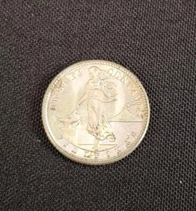 1944 D Philippines Silver 20 Centavos - Circulated - Picture 1 of 2