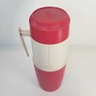 Vintage Thermos model #6402 Red and White Quart Size Complete W/ Metal Interior