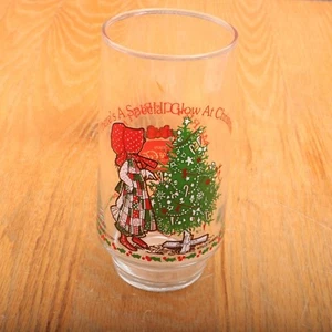Holly Hobbie Coca-Cola There's A Special Glow At Christmas Drinking Glass VTG - Picture 1 of 6