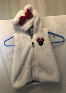 Gilet per topo Minnie con orecchie taglia 3 bianco con cappuccio - Foto 1 di 11