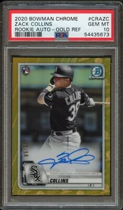 BB - 2020 Bowman Chrome - Gold Ref 21/50- #CRAZC - Zack Collins - PSA 10 - Picture 1 of 2