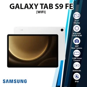 Samsung Galaxy Tab S9 FE Wi-Fi Android PC Tablet (Silver, 6GB+128GB, Octa Core) - Picture 1 of 6