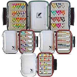 Kenders Tungsten Ice Fishing Jig Kits with Premium Double-Sided Jig Box - Picture 1 of 47